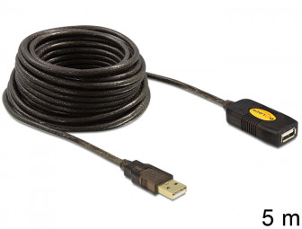 DeLock Cable USB 2.0 Extension, active 5m