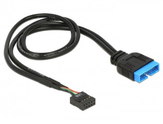 DeLock Cable USB 2.0 pin header female > USB 3.0 pin header male 45 cm