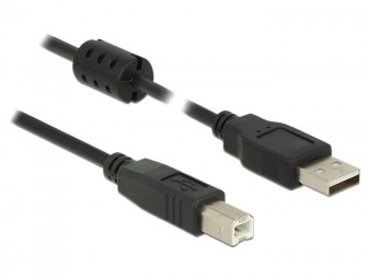 DeLock Cable USB 2.0 Type-A male > USB 2.0 Type-B male 1,5m Black