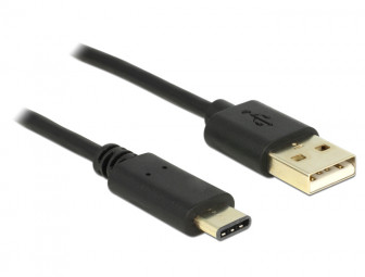 DeLock Cable USB 2.0 Type-A male > USB Type-C 2.0 male 2m Black