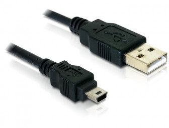 DeLock Cable USB 2.0 > USB-B mini 5pin male/male