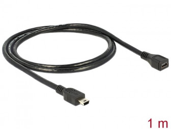 DeLock Cable USB 2.0 mini-B Extension male/female 1m