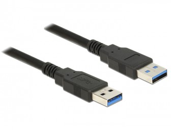 DeLock Cable USB 3.0 Type-A male > USB 3.0 Type-A male 0,5m Black