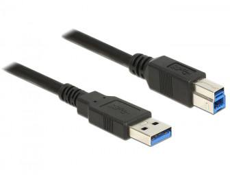 DeLock Cable USB 3.0 Type-A male > USB 3.0 Type-B male 1,5m Black