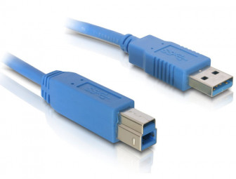 DeLock Cable USB 3.0 type-A male > USB 3.0 type-B male 1m Blue