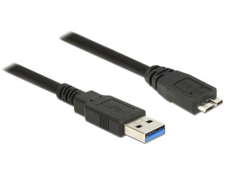 DeLock Cable USB 3.0 Type-A male > USB 3.0 Type Micro-B male 1,5m Black