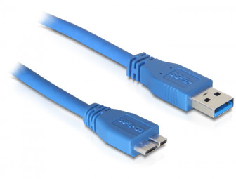 DeLock Cable USB 3.0 type-A male > USB 3.0 type Micro-B male 5m Blue