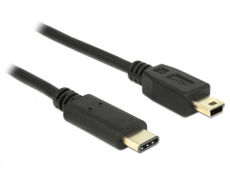 DeLock Cable USB Type-C 2.0 male > USB 2.0 Type Mini-B male 2m Black