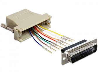 DeLock D-Sub 25 Pin male > RJ45 female assembly kit