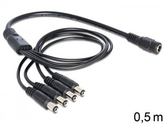 DeLock DC Splitter 5.5 x 2.1 mm 1 x female > 4x male Cable
