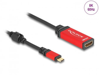 DeLock Delock USB Type-C  - HDMI adapter (DP Alt Mode) 8K 60 Hz-hez HDR funkcióval piros