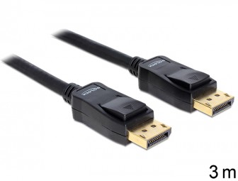 DeLock Displayport 1.2 male/male összekötő kábel 4K 3m