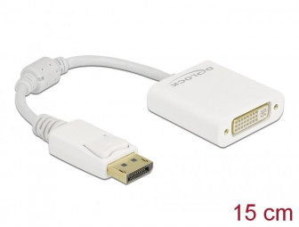 DeLock DisplayPort 1.1 male > DVI-D(Single Link) female Passive Adapter White
