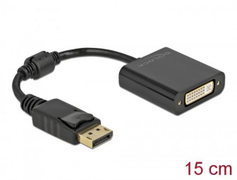 DeLock DisplayPort 1.1 male to DVI female Passive Adapter Black