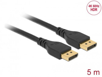 DeLock DisplayPort 1.2 cable 4K 60 Hz 5m without latch Black