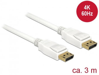 DeLock DisplayPort 1.2 male > DisplayPort male 4K 3m cable White