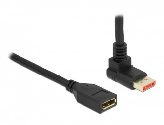 DeLock DisplayPort extension cable male 90° upwards angled to female 8K 60 Hz 3m Black