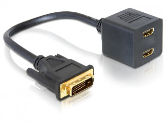 DeLock DVI-D (Dual Link) male to 2x HDMI female Adapter