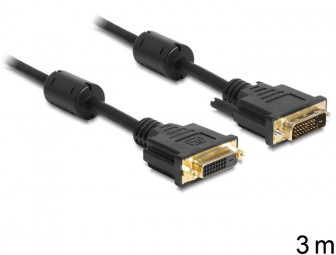 DeLock DVI-D (Dual Link) male > DVI-D (Dual Link) female 3m Extension cable Black
