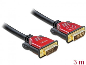 DeLock DVI-D (Dual Link) male > DVI-D (Dual Link) male 3m Redmetal