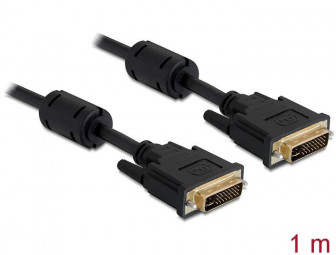 DeLock DVI-I (Dual Link) male > DVI-I (Dual Link) male 1m Black