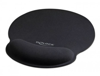 DeLock Ergonomic Mouse pad with Wrist Rest Black