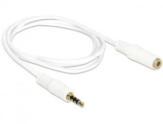 DeLock Extension Cable Audio Stereo Jack 3.5 mm male / female IPhone 4 pin 0,5m