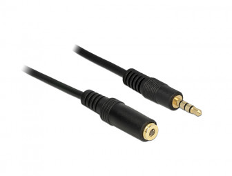 DeLock Extension Cable Audio Stereo Jack 3.5mm male / female IPhone 4 pin 0,5m