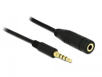 DeLock Extension Cable Audio Stereo Jack 3.5 mm male / female IPhone 4 pin 1m