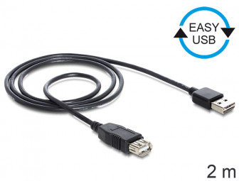 DeLock Extension Cable EASY-USB 2.0-A male > USB 2.0-A female 2m