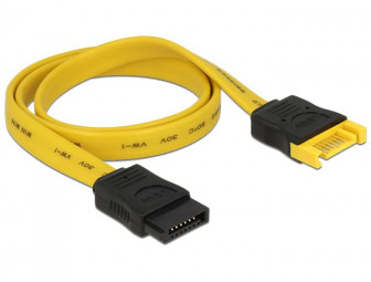 DeLock Extension cable SATA 6 Gb/s male > SATA female 50cm Yellow