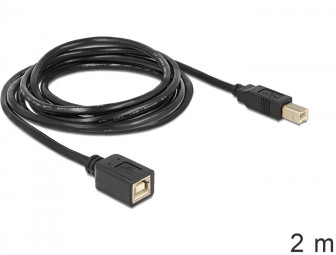 DeLock Extension Cable USB 2.0 B male > B female 2m