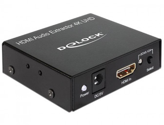 DeLock HDMI Audio Extractor 4K 30Hz Black