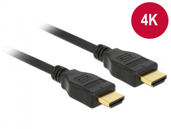 DeLock HDMI + Ethernet male/male összekötő kábel 4K 1m