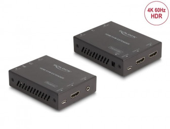 DeLock HDMI KVM Extender Set over Cat.6 Cable 4K 60 Hz 70m Black