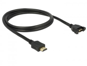 DeLock HDMI M/F cable 1m Black
