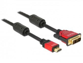 DeLock HDMI male to DVI-D (Single Link) male kábel 3m Black