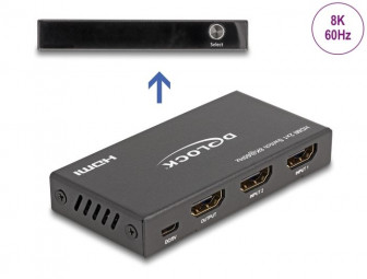 DeLock HDMI Switch 2xHDMI in to 1xHDMI out 8K 60 Hz 4 port