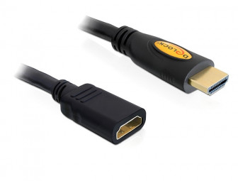 DeLock High Speed HDMI with Ethernet – HDMI A male > HDMI A female Extension Cable 3m Black