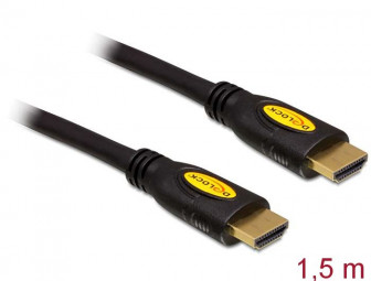 DeLock High Speed HDMI with Ethernet - HDMI-A male > HDMI-A male 4K 1.5m cable Black