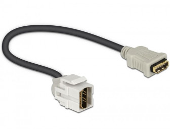 DeLock Keystone Module HDMI female > HDMI female 250° with cable White
