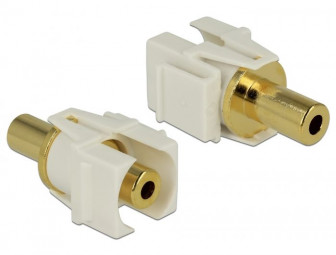 DeLock Keystone module Stereo jack 3.5 mm female > Stereo jack 3.5 mm female gold plated