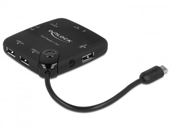 DeLock Micro USB OTG Card Reader + 3 port USB Hub