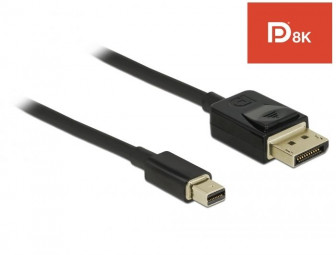 DeLock Mini DisplayPort to DisplayPort cable 8K 60 Hz 2m DP 8K certified