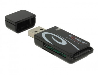 DeLock Mini USB 2.0 Card Reader with SD and Micro SD Slot