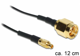 DeLock MMCX csatlakozódugó > RP-SMA Jack adapter (120 mm)