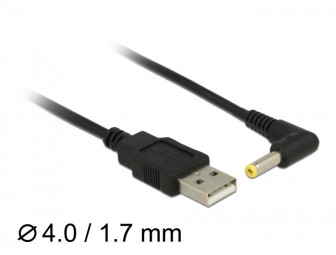 DeLock Power Cable USB > DC 4.0 x1.7 mm male 90° 1.5m