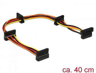 DeLock Power SATA 15 pin plug > 4x SATA 15 pin receptacle 40 cm multicolour cable