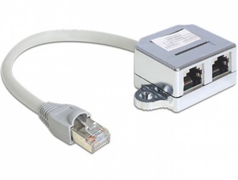 DeLock RJ45 Port duplázó (1 RJ45 dugó > 2 RJ45 jack (1x Ethernet, 1x ISDN)