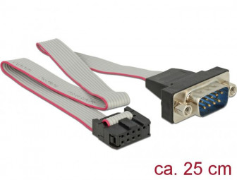 DeLock RS-232 Serial pin header female to DB9 male layout 1:1 Cable